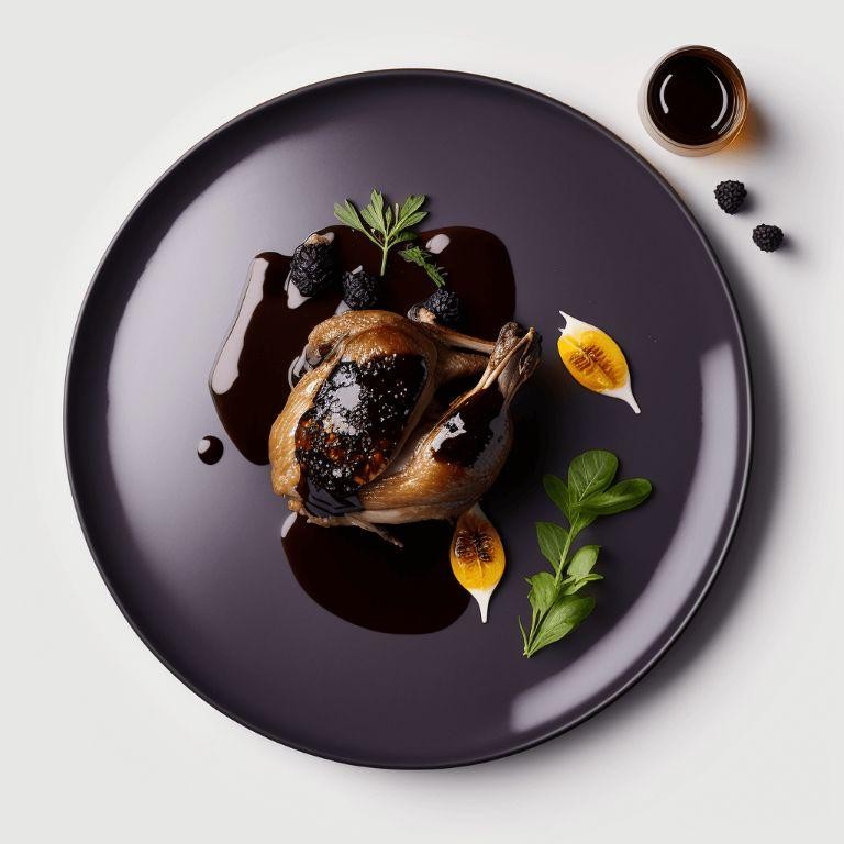 Grilled Quail with Fig and Port Wine Sauce