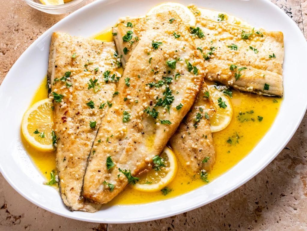 Grilled Rainbow Trout with Lemon Butter Sauce