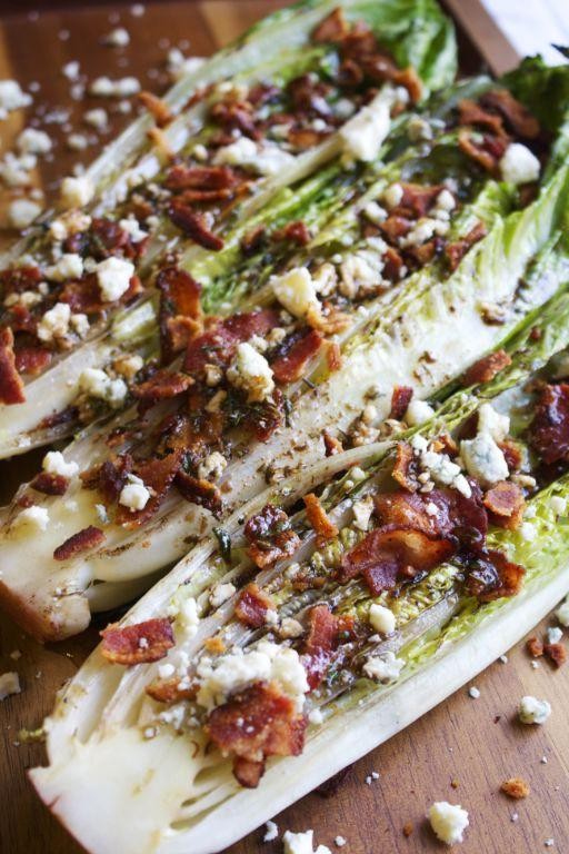 Grilled Romaine Hearts with Blue Cheese Dressing