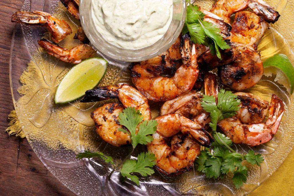 Grilled Shrimp Cocktail with Cilantro