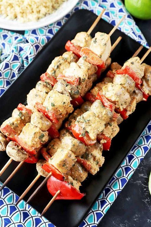 Grilled Tilapia and Vegetable Skewers