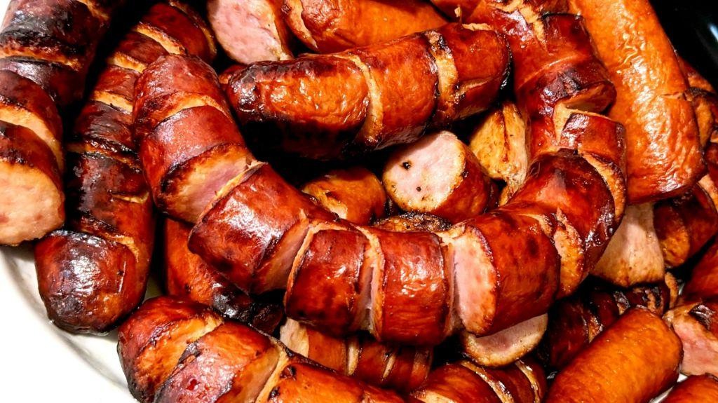 Grilled Tofurkey Sausage with Mustard Glaze