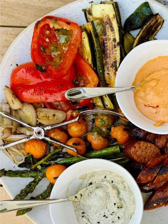 Grilled Vegetable Platter with Herb Dressing