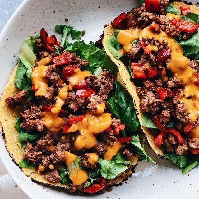 Ground Beef and Spinach Tacos