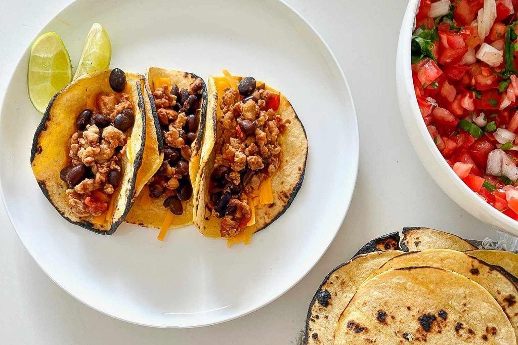 Ground Chicken Sausage and Black Bean Tacos