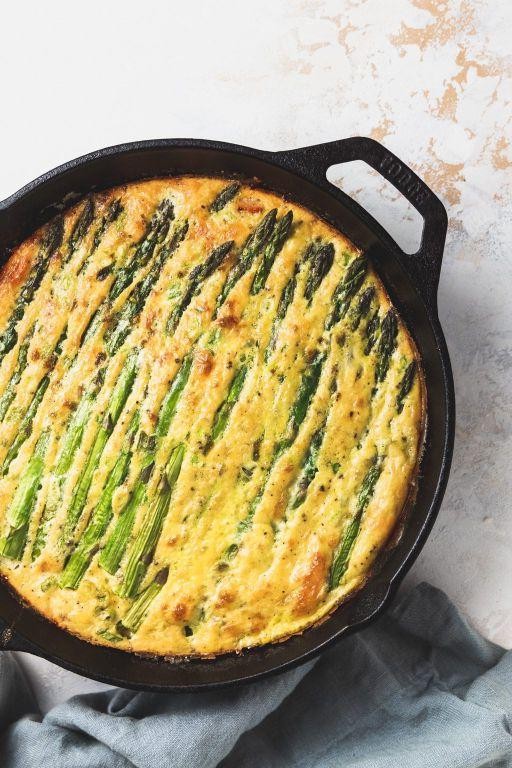 Ground Ham and Asparagus Frittata