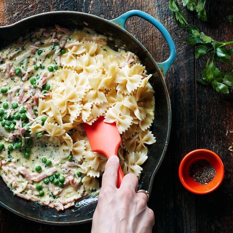Ground Ham and Pea Pasta