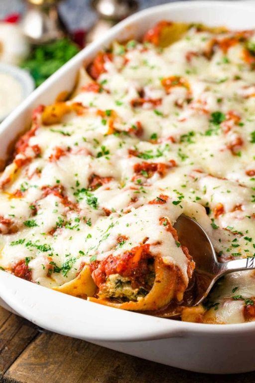 Ground Ham and Spinach Stuffed Shells