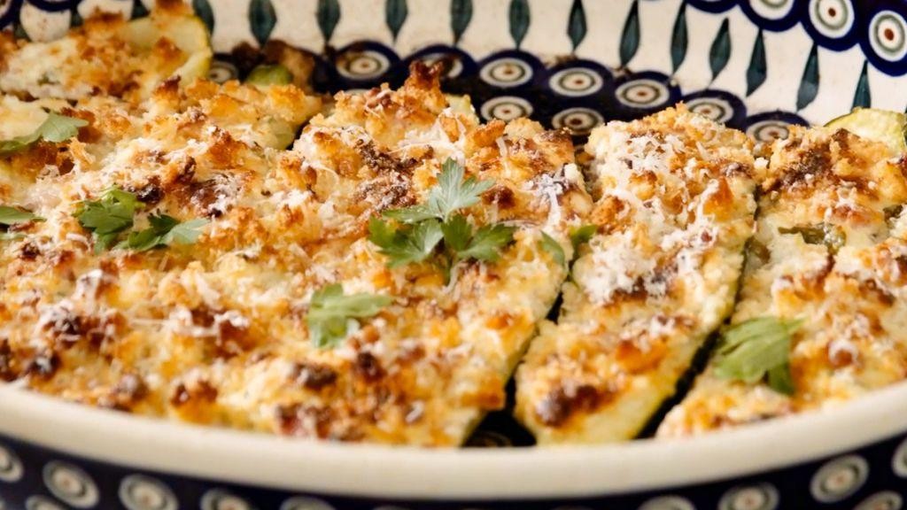 Ground Ham and Zucchini Boats