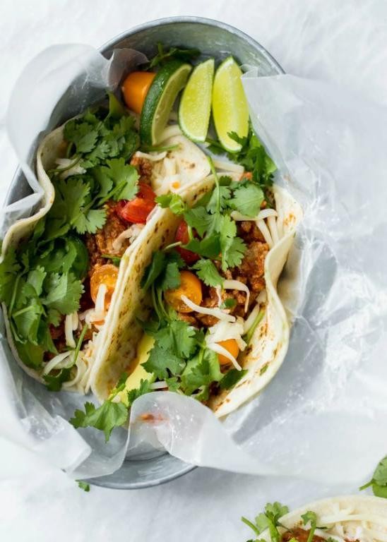 Ground Turkey and Black Bean Crock Pot Tacos