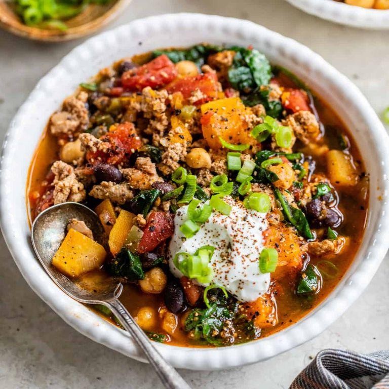 Ground Turkey and Butternut Squash Chili