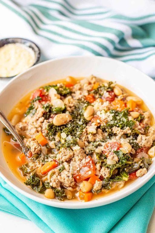 Ground Turkey and Kale Crock Pot Soup