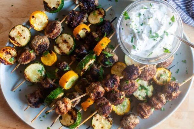 Ground Turkey and Zucchini Kebabs
