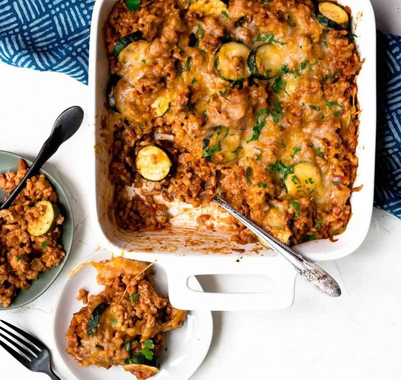 Ground Turkey and Zucchini Pie