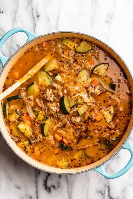 Ground Turkey and Zucchini Soup