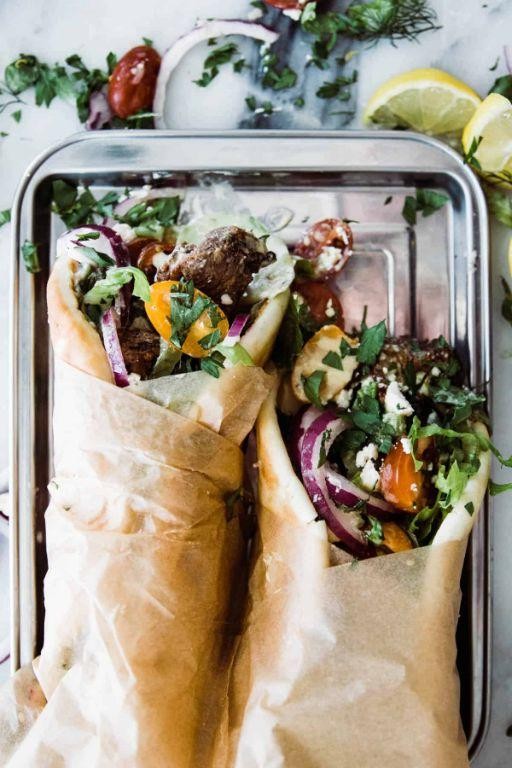 Gyro Wraps with Hummus