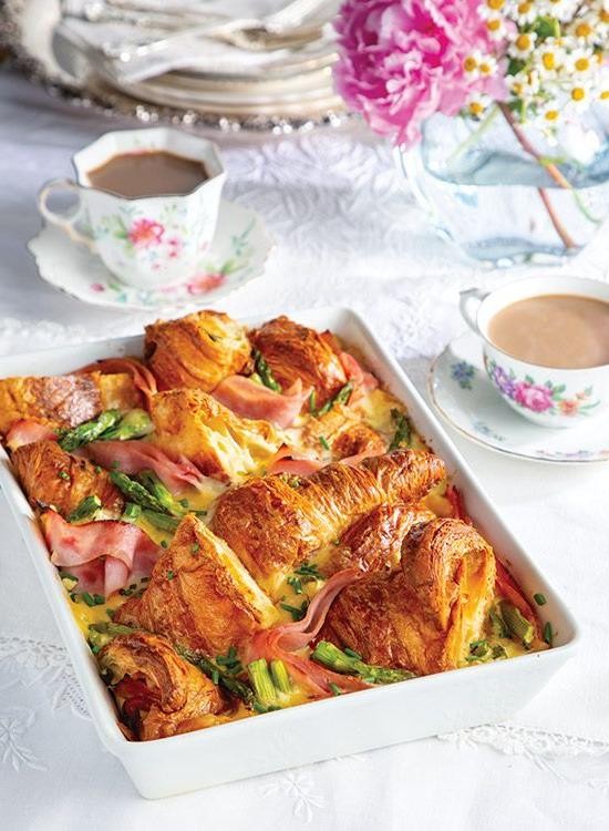 Ham and Cheese Croissant Strata