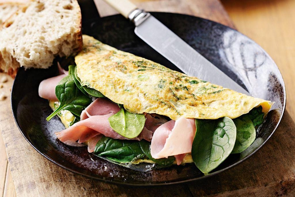 Ham and Spinach Omelette
