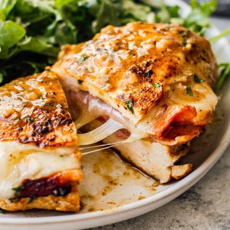 Ham and Swiss Stuffed Chicken