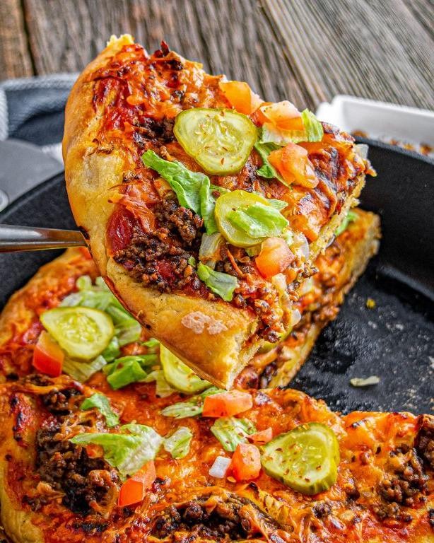 Hamburger Skillet Pizza