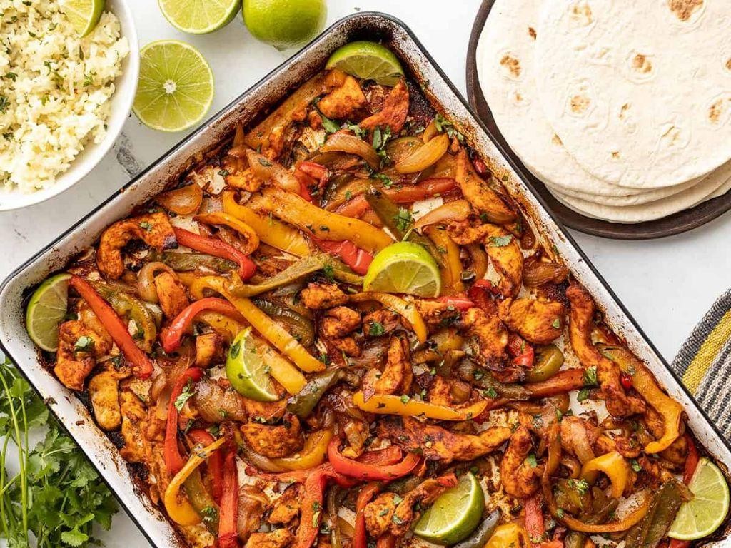 Healthy Baked Chicken Fajitas