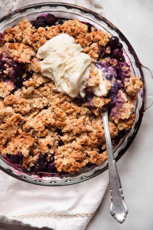Healthy Blueberry Cobbler