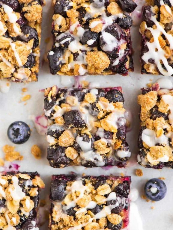 Healthy Blueberry Oatmeal Breakfast Bars