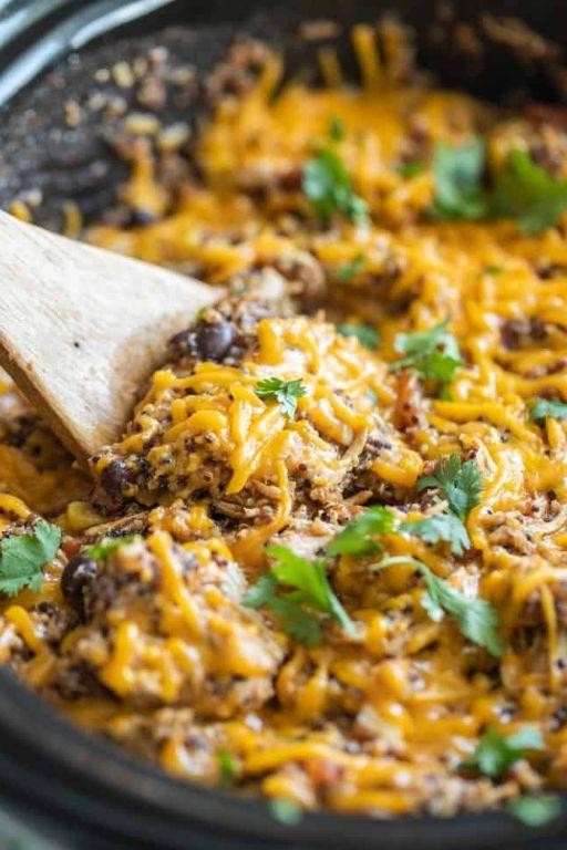 Healthy Chicken Bog with Quinoa in Slow Cooker