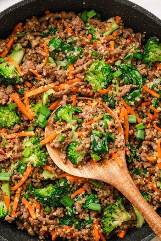 Healthy Hamburger Skillet Quinoa