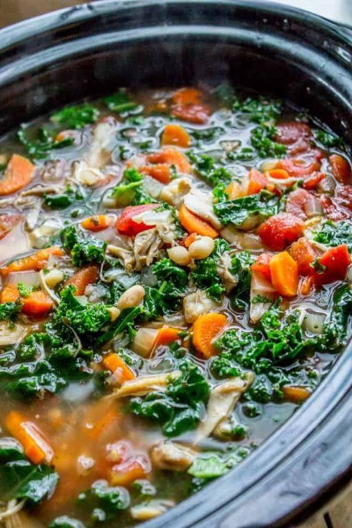 Healthy Kale and Chicken Slow Cooker Stew