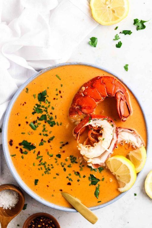 Healthy Lobster Bisque with Coconut Milk