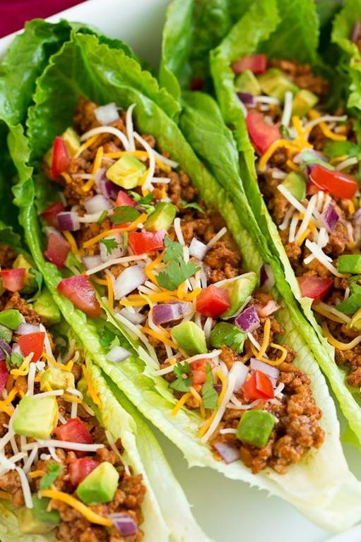 Healthy Turkey Taco Lettuce Wraps