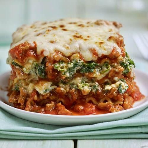 Healthy Turkey and Spinach Lasagna