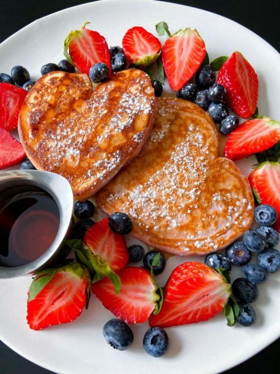 Heart Shaped Pancakes