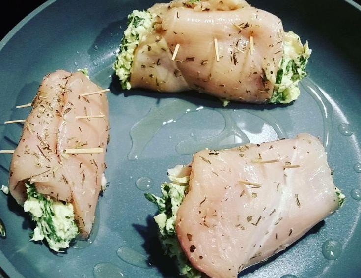 Hearts of Palm and Spinach Stuffed Chicken