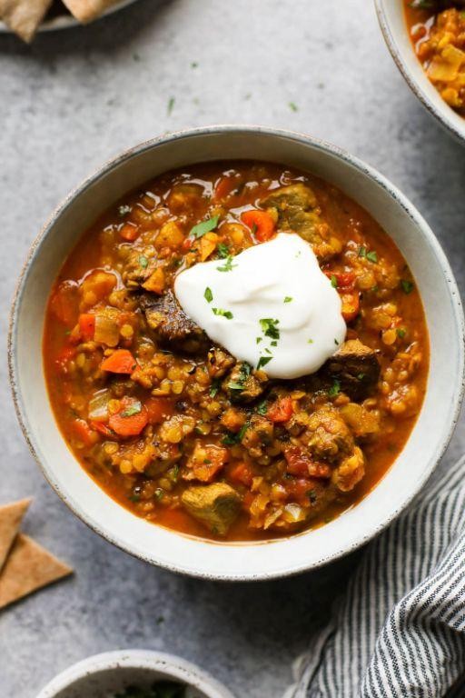 Hearty Canned Roast Beef and Lentil Curry