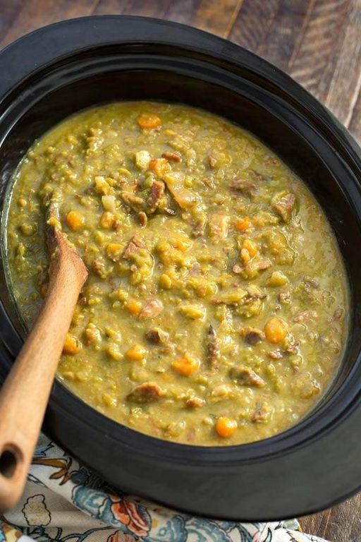 Hearty Crockpot Split Pea Soup