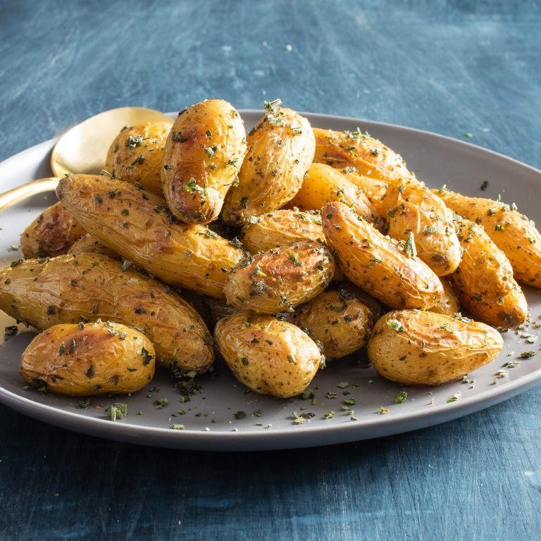 Herb Crusted Fingerling Potatoes