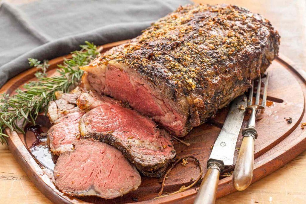 Herb and Garlic Butter Standing Rib Roast