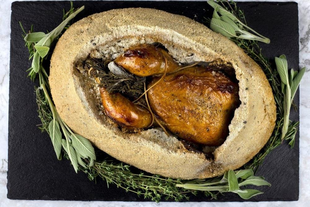 Herb-Infused Salt Crusted Chicken