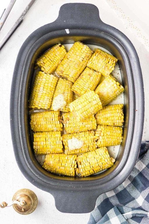 Herbed Butter Crockpot Corn on the Cob