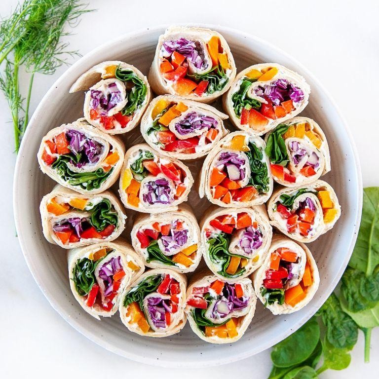 Herbed Cream Cheese and Veggie Pinwheels