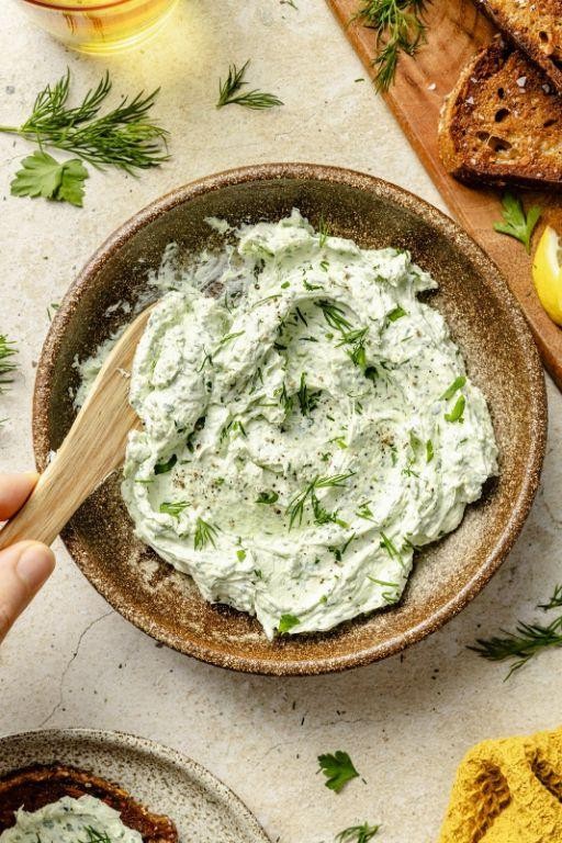 Herbed Goat Cheese Boat Dip