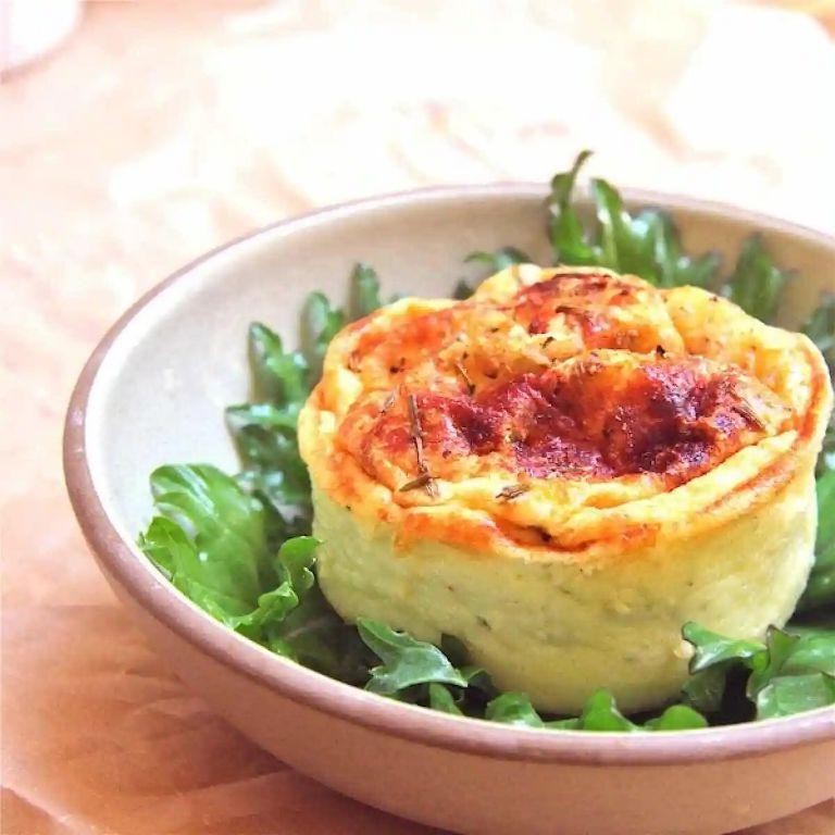 Herbed Goat Cheese Egg Souffle