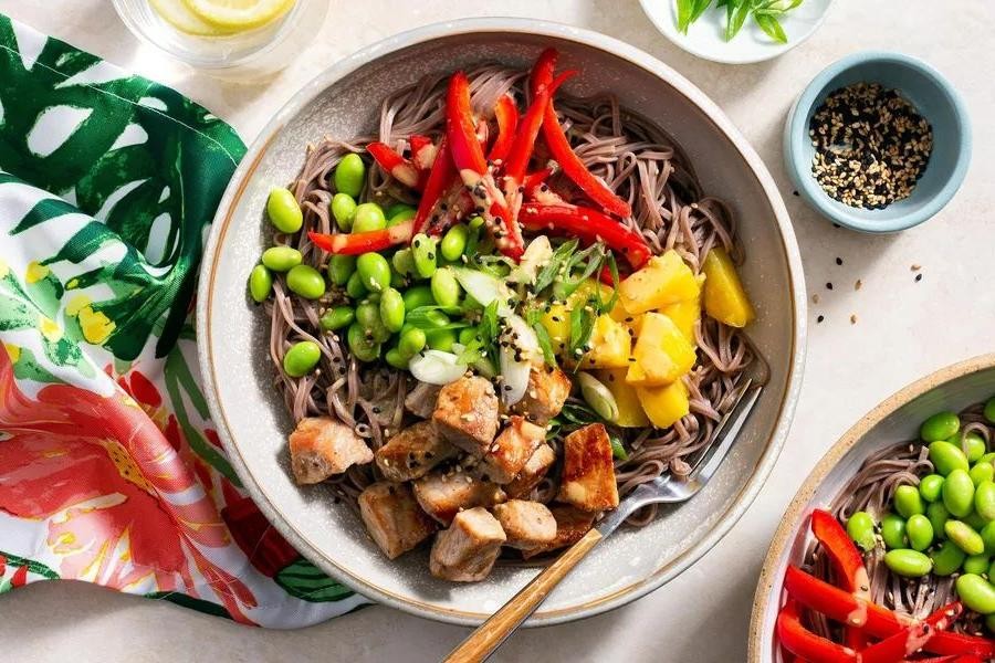 Hibachi Noodles with Pineapple and Pork