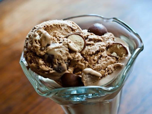 Homemade Malted Milk Ice Cream