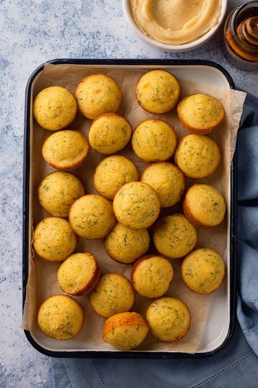 Honey Butter Mini Cornbread Muffins