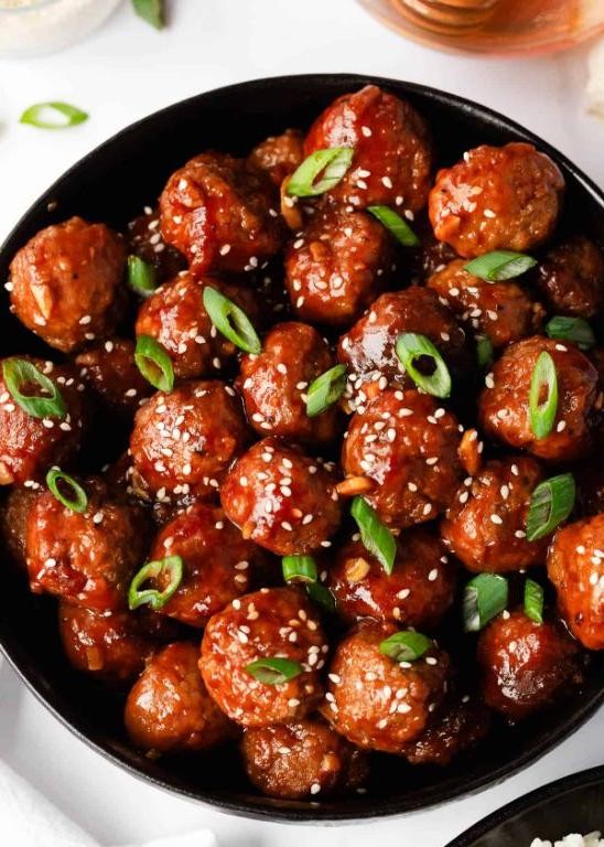 Honey Garlic Frozen Meatball Appetizers