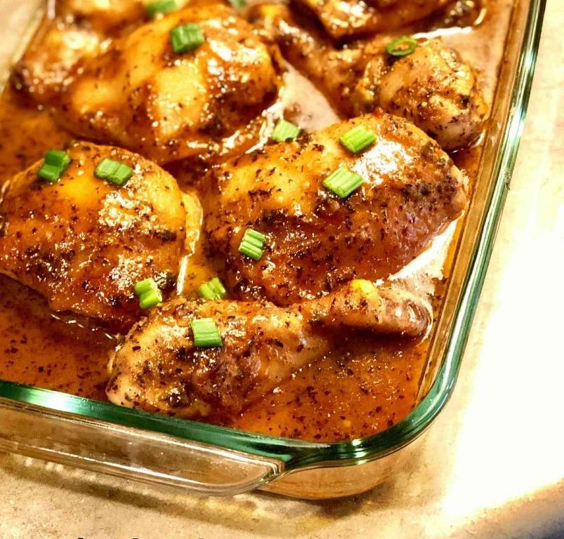 Honey Mustard Baked Chicken Leg Quarters