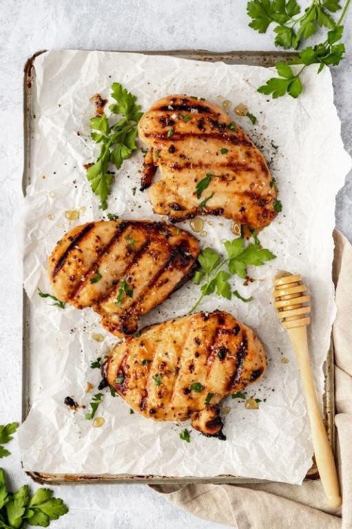 Honey Mustard Glazed Thin Sliced Chicken Breast